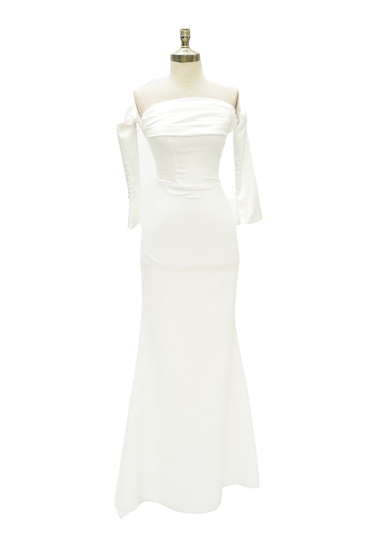 Göğüs Drape Seyyar Kol Balık Abiye 1068